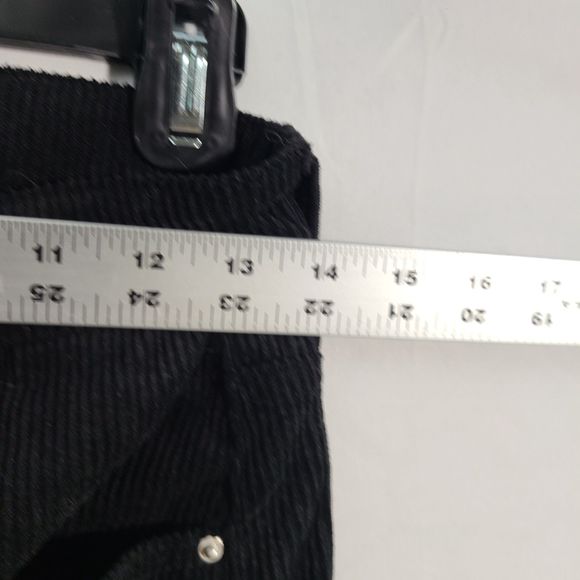 Women High Rise Waist Wide Leg Black Corduroy Jeans Medium or US 6 - Picture 6 of 7